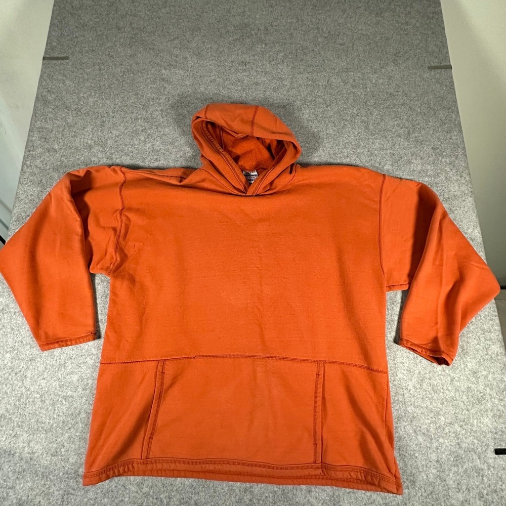 Vintage Hanes Hoodie Adult 2XL Orange Heavyweight Comfortblend Printpro